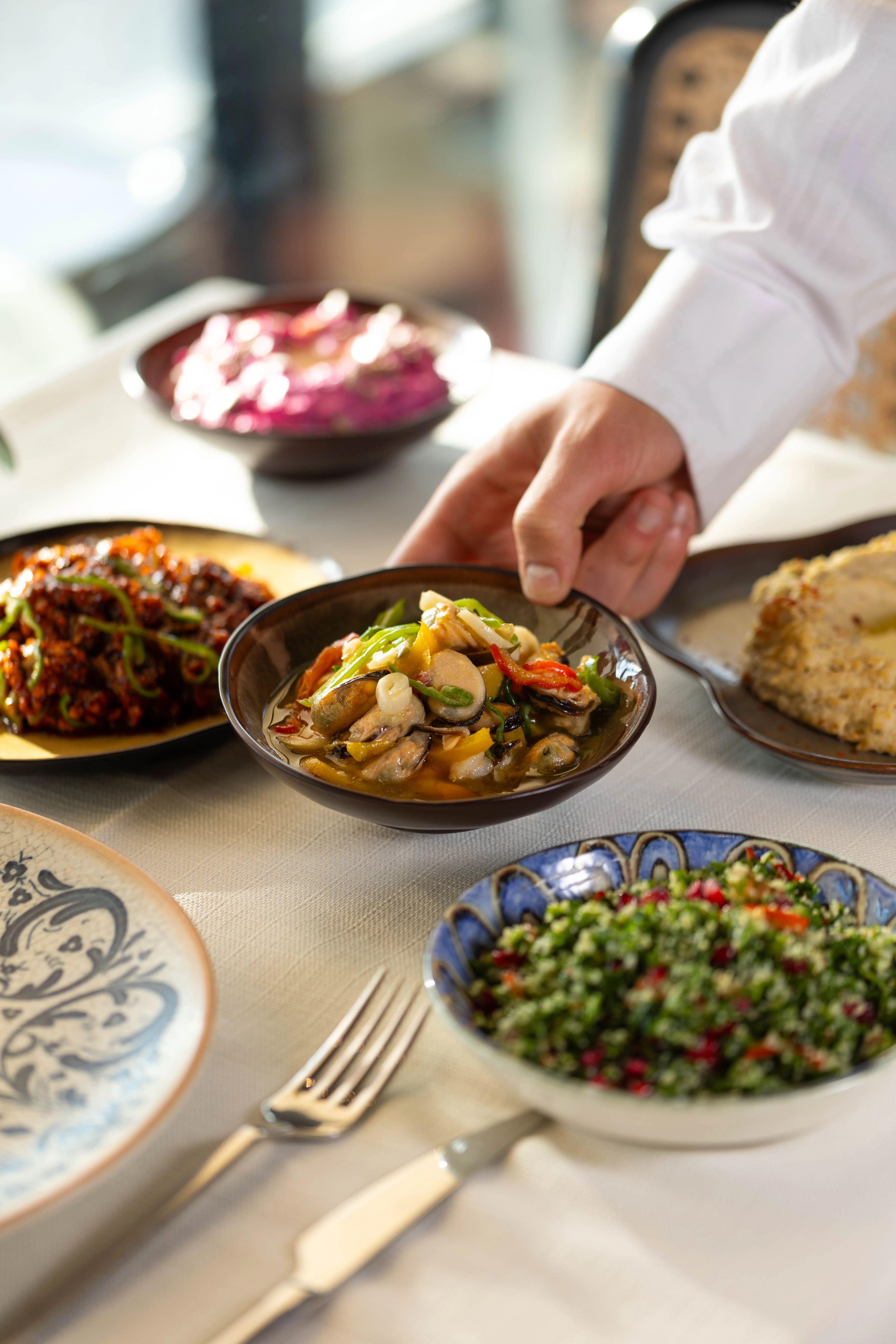 Arwin Roof meze and table service